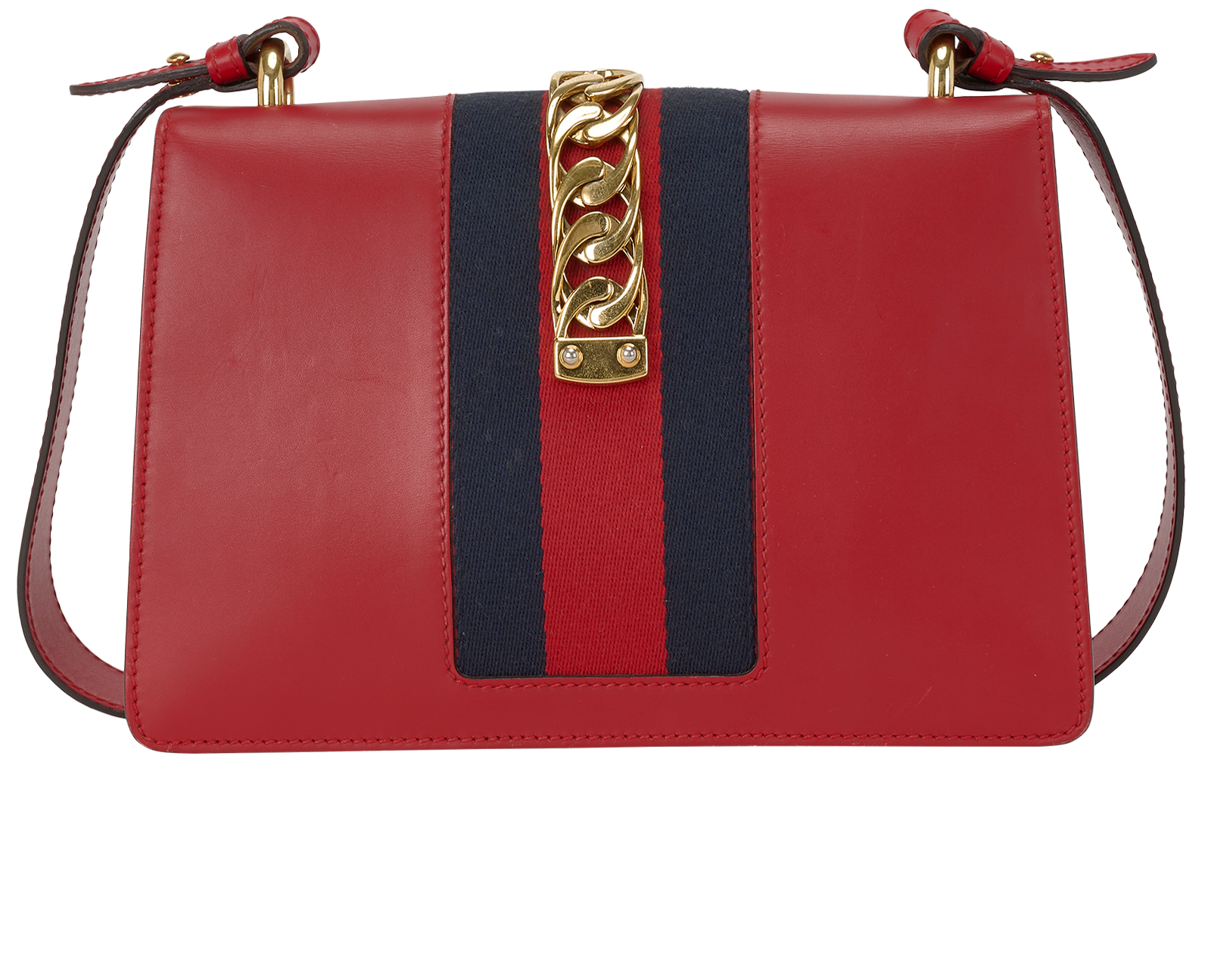 Small Sylvie, &pound;780, Handbags, Red, Leather, Back view